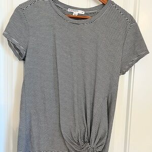 Anthropologie Stateside Black and White Striped Tee
